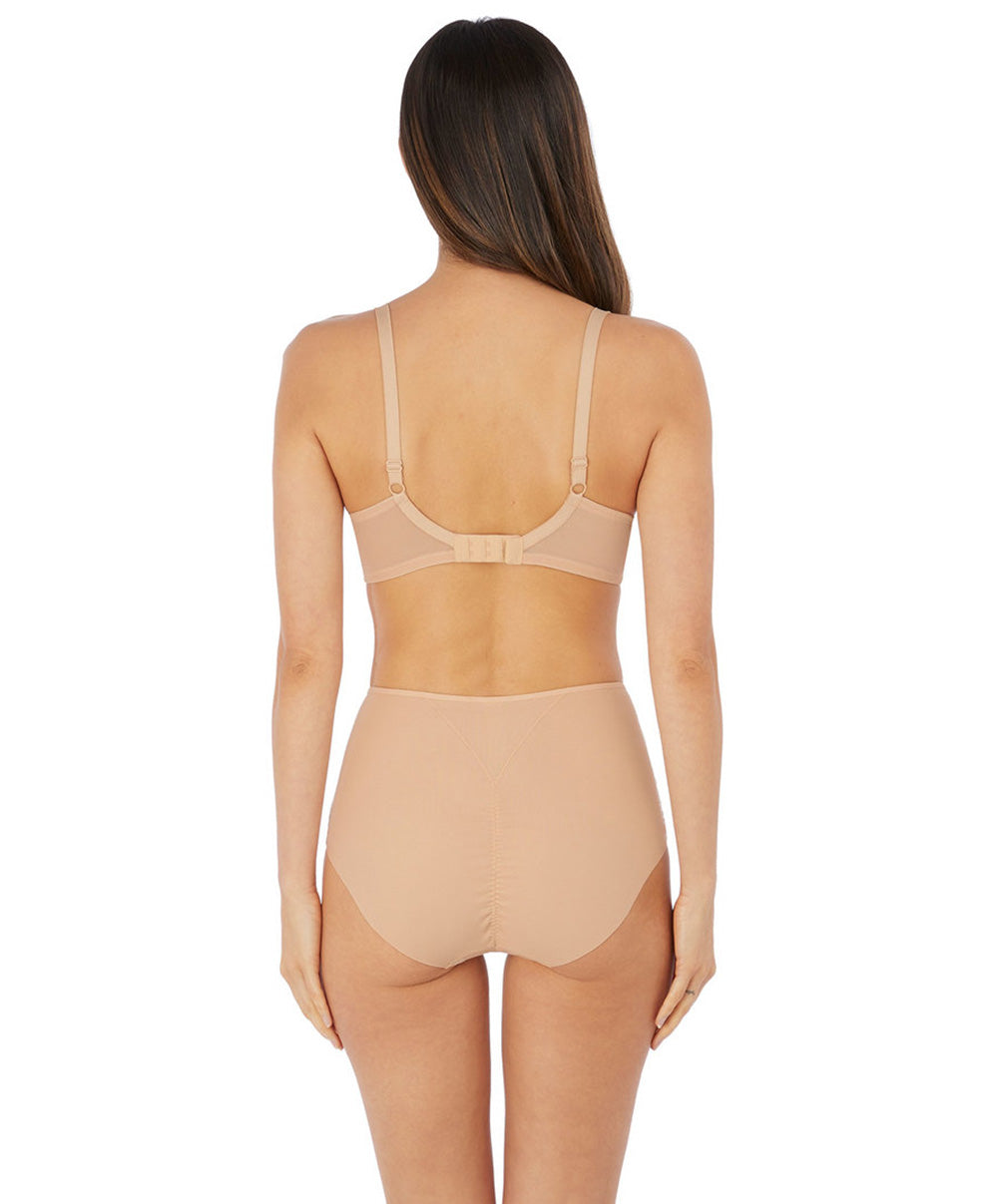 Culotte taille haute coton Wacoal Lisse frappe nude WE145008-FRP