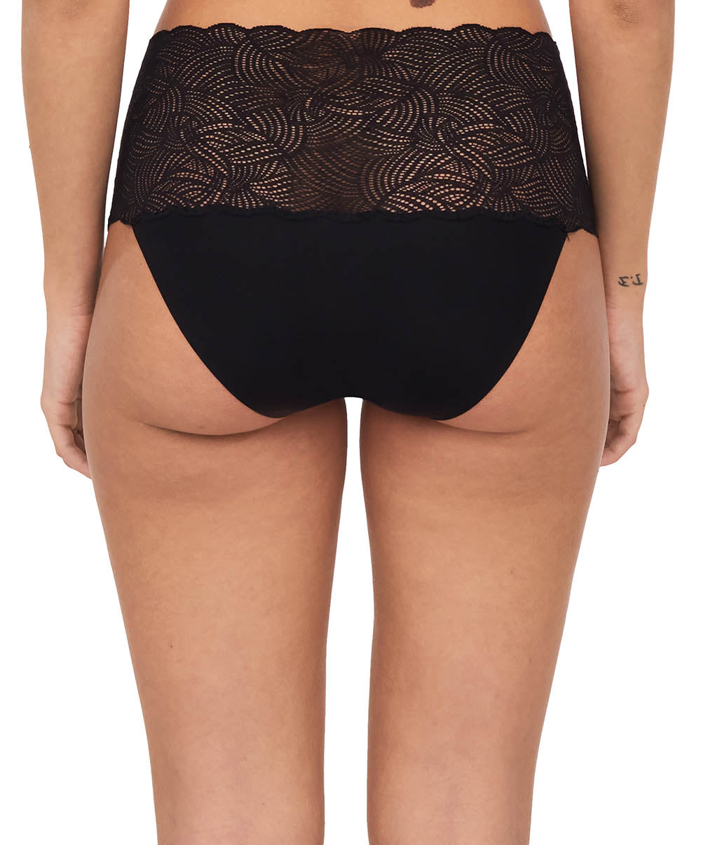 Culotte taille haute dentelle nouvelle forme Chantelle Softstretch Noir C11G80-011 3