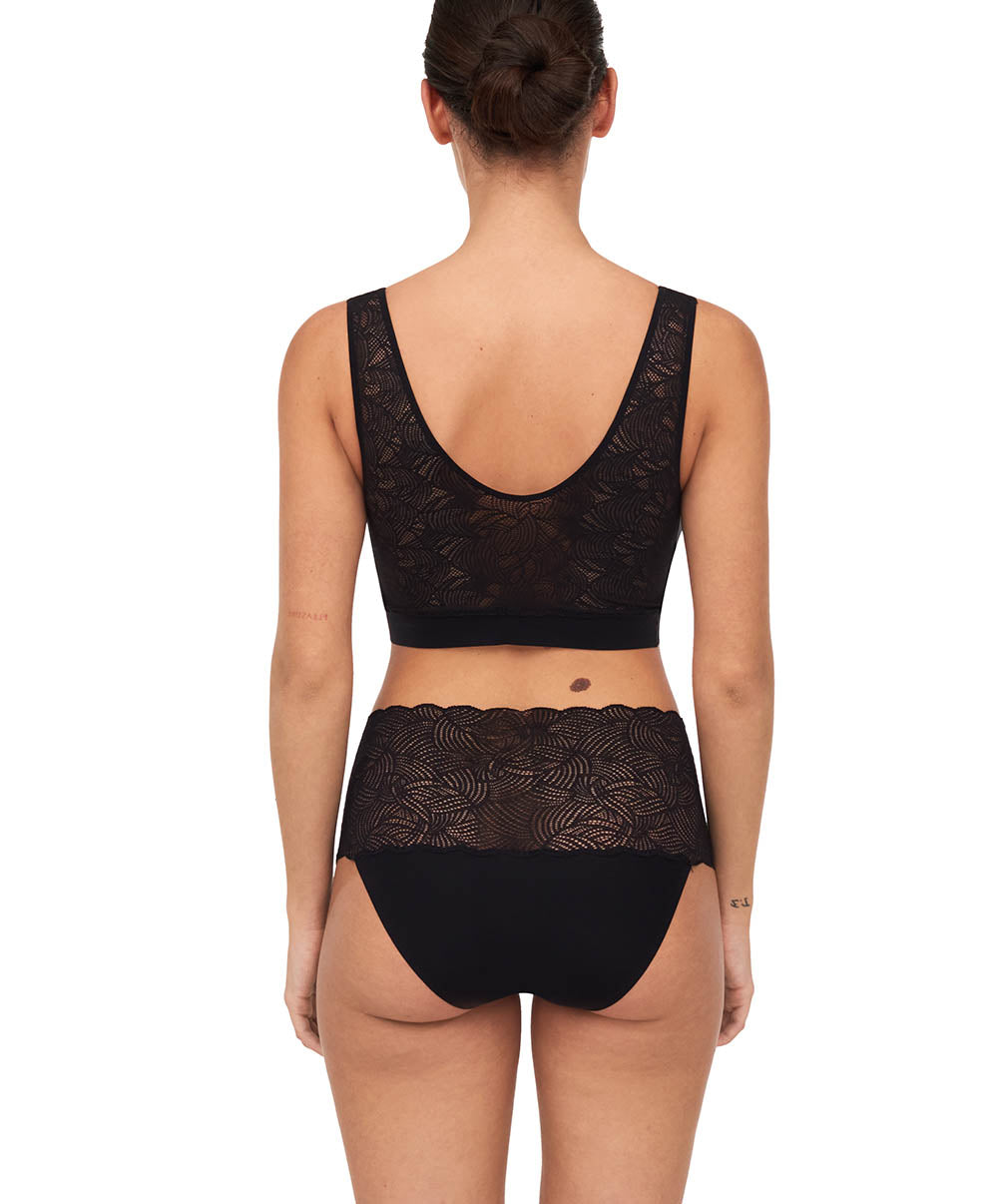 Culotte taille haute dentelle nouvelle forme Chantelle Softstretch Noir C11G80-011 4