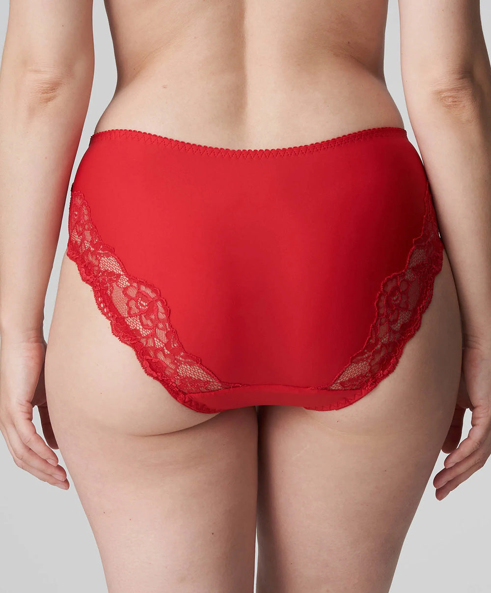 Culotte taille haute dentelle PrimaDonna Madison rouge scarlet 0562126-SCA
