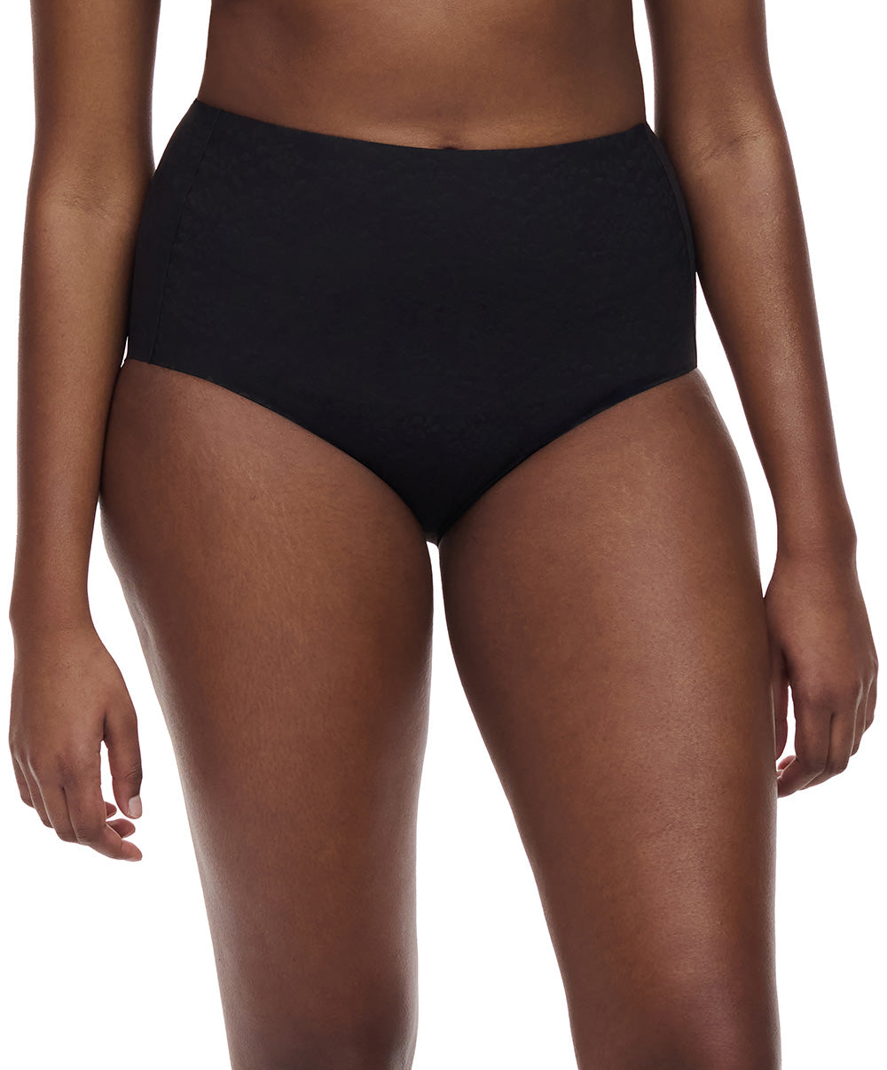 Culotte taille haute sculptante invisible Chantelle Comfort Chic noir C18JC5-011