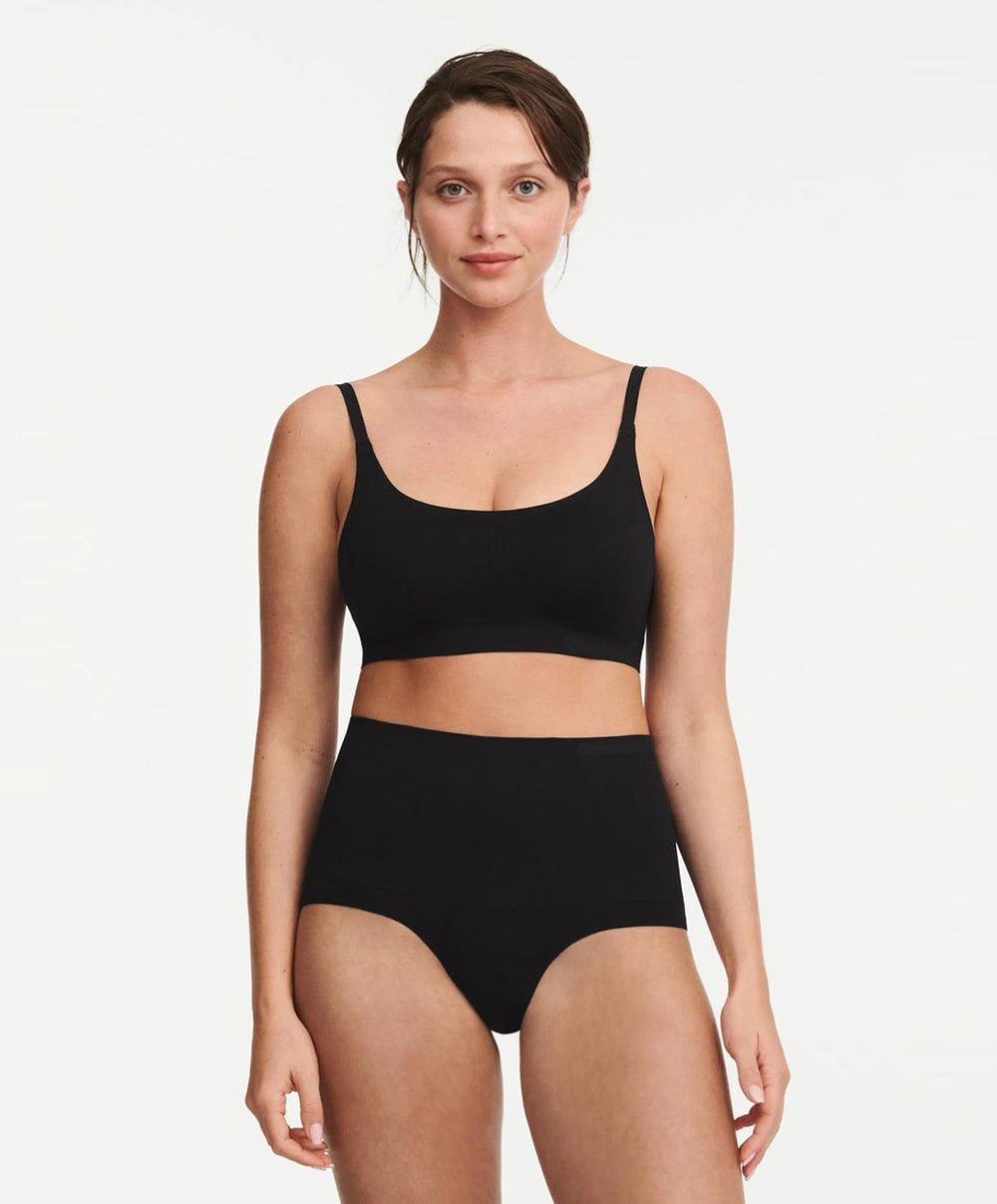 Culotte taille haute sculptante invisible Chantelle Smooth Comfort noir C10U70-011