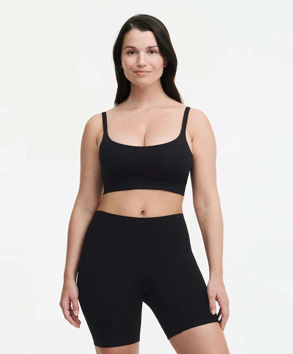 Cycliste taille haute sculptant invisible Chantelle Smooth Comfort noir C10U40-011