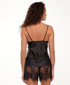 Débardeur sexy satiné noir Lingadore Lingadore loungewear 7507P-02-NOIR