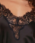 Débardeur sexy satiné noir Lingadore Lingadore loungewear 7507P-02-NOIR