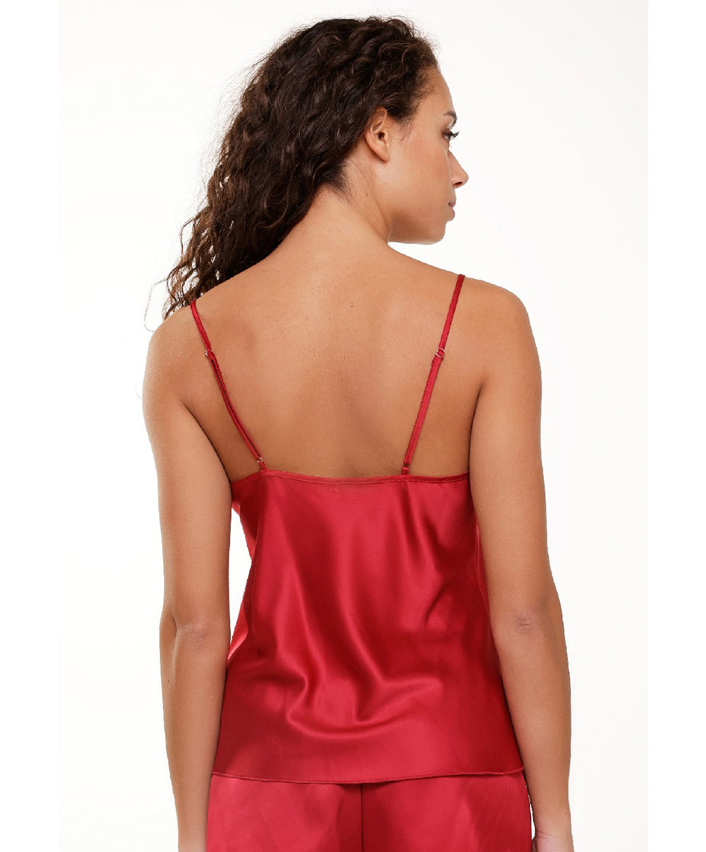 Débardeur sexy satiné rouge cerise Lingadore Lingadore loungewear 7504P-164-CERI