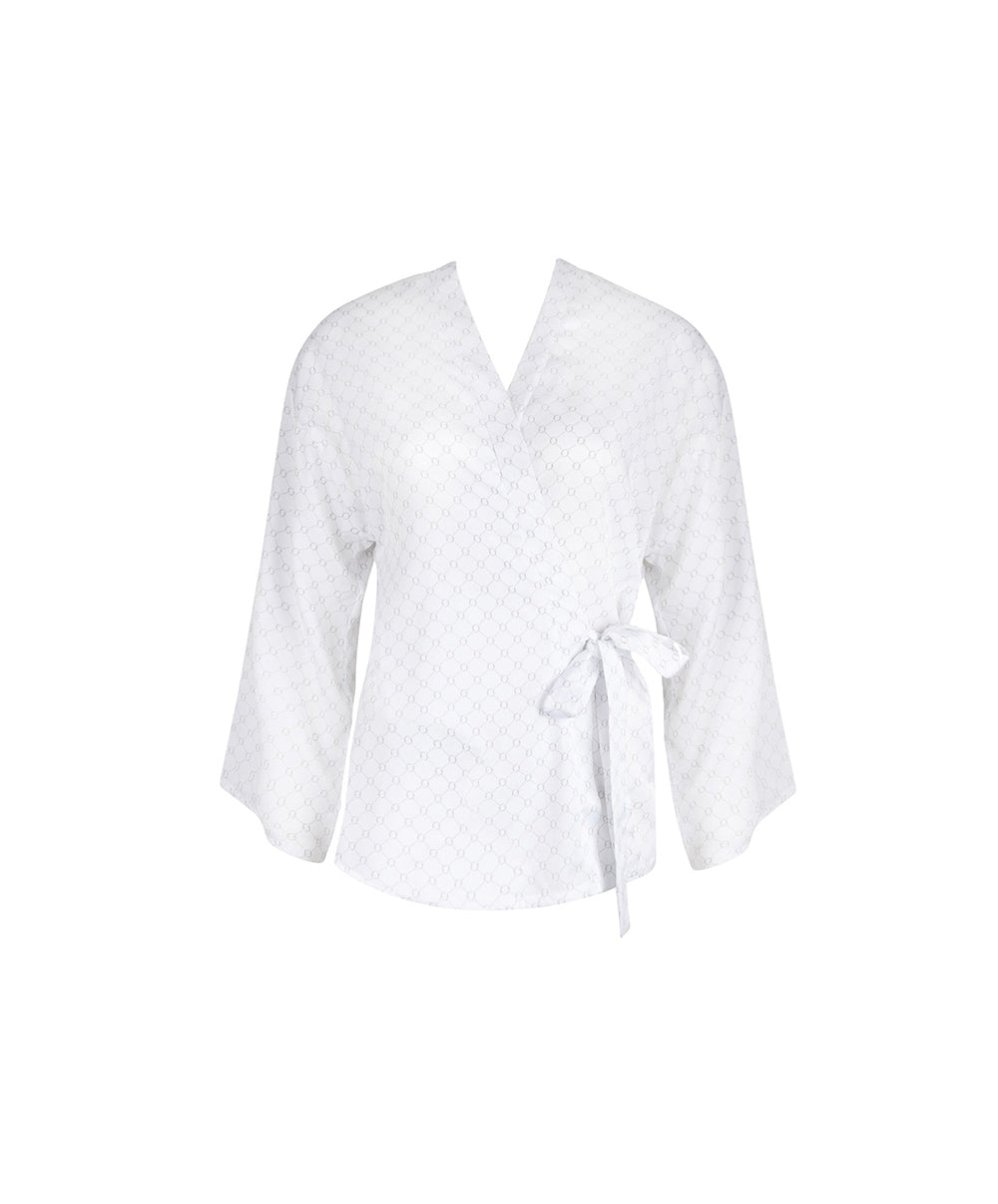 Déshabillé court Antigel de Lise Charmel Bijou du jour blanc ELH1932-BB