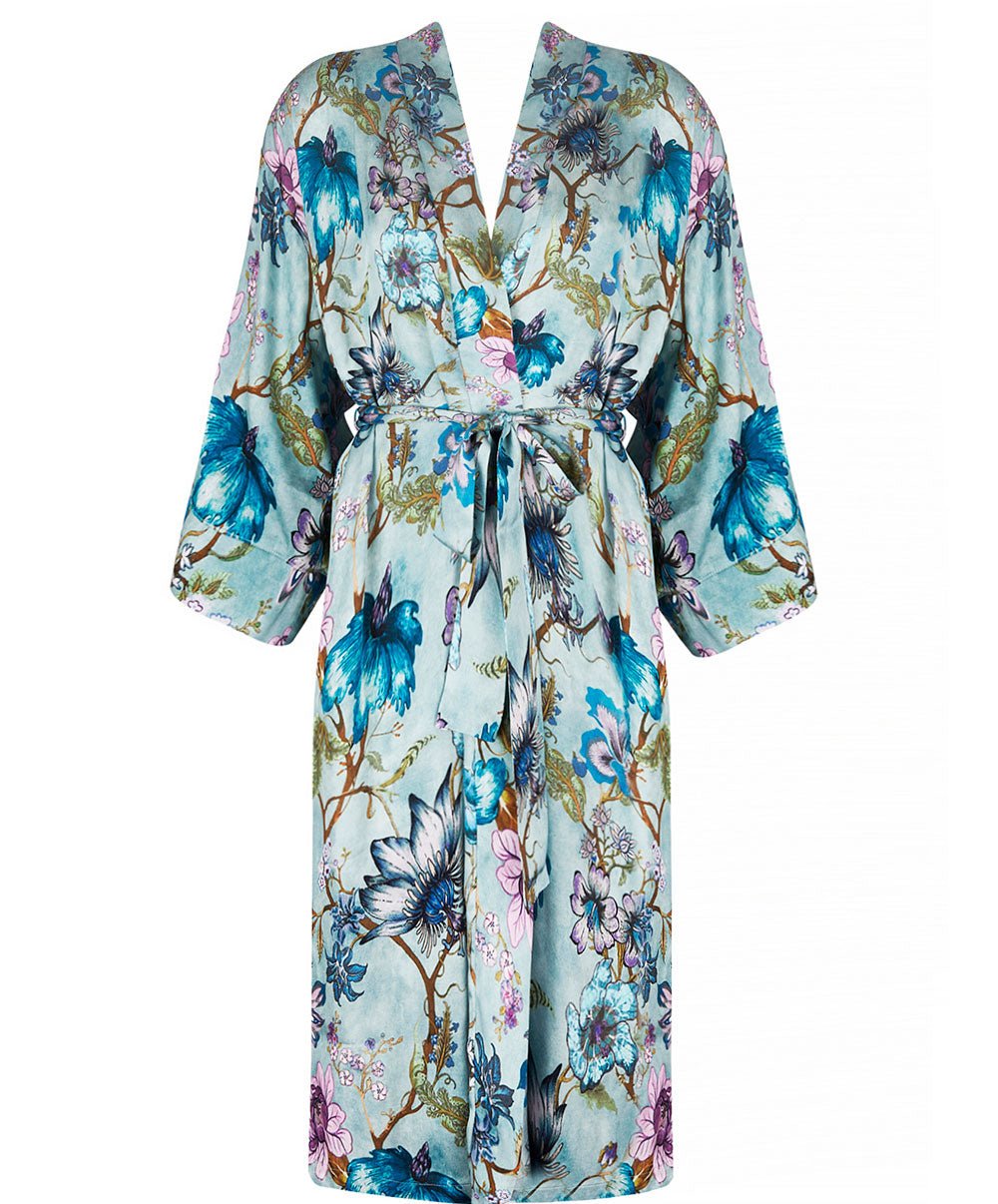 Deshabille en satin de viscose Reve en fleurs opale Lise Charmel ALJ2043 RO packshot 1