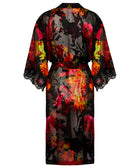 Déshabillé en soie et viscose Lise Charmel Floraison Passion safran rose ALH2086-SR