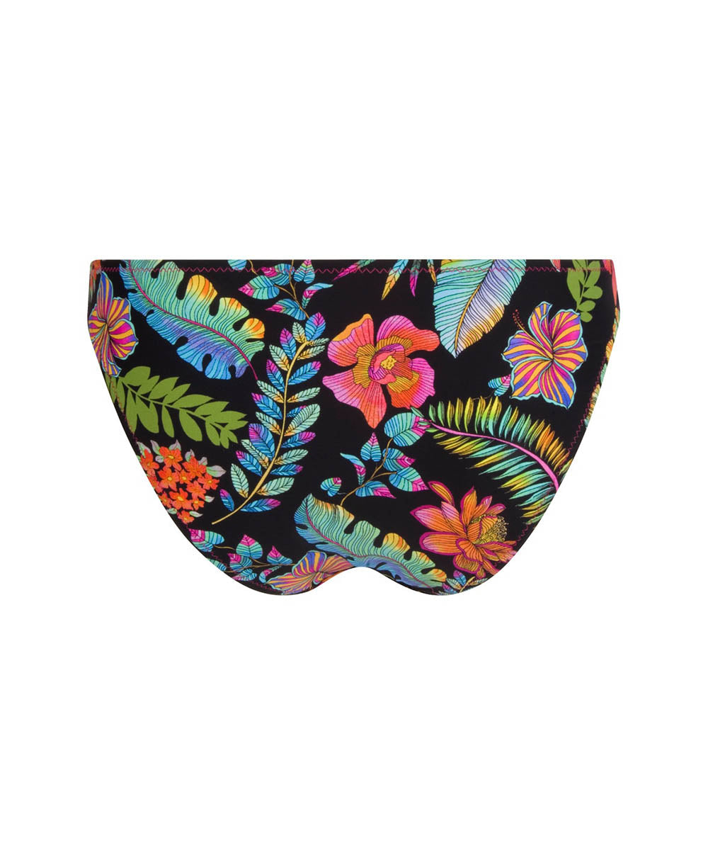Slip de bain échancré La tropicale noir Antigel Bain EBA0762-NT