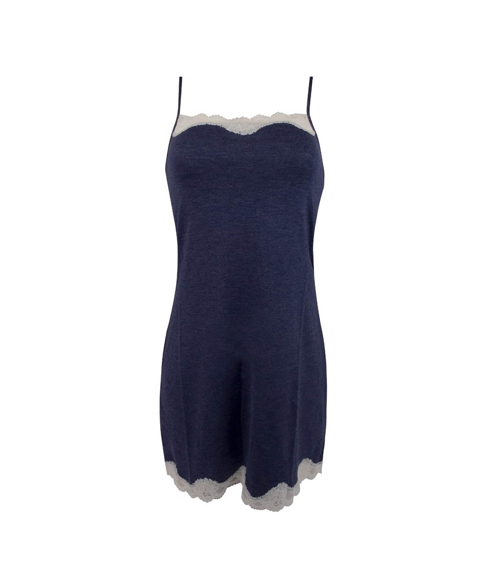 Nuisette fines bretelles Antigel de Lise Charmel Simply Perfect bleu chiné ENA1406-BN