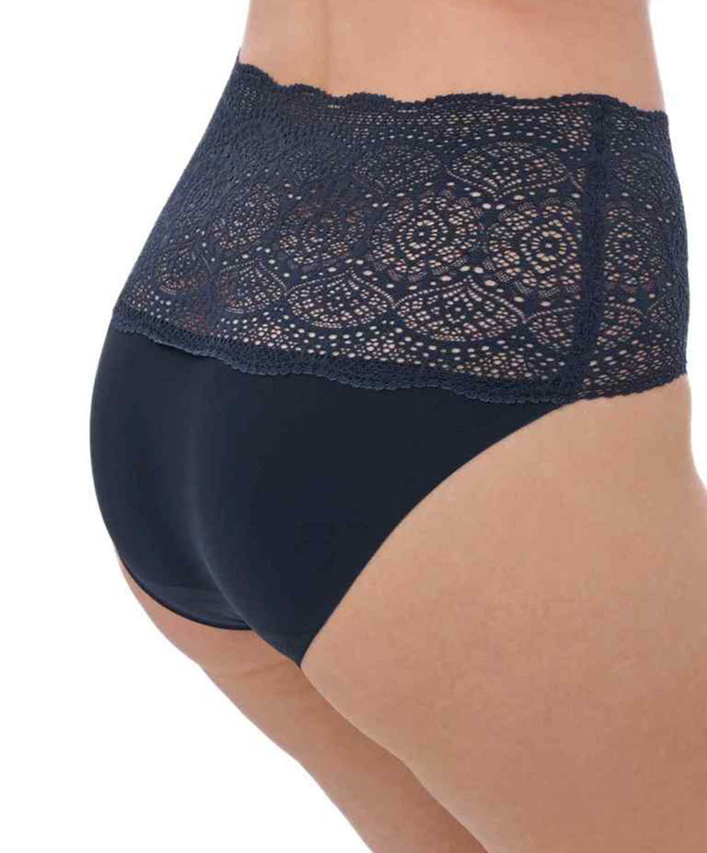 Slip invisible stretch taille haute dentelle Fantasie Lace Ease navy FL2330-NAY