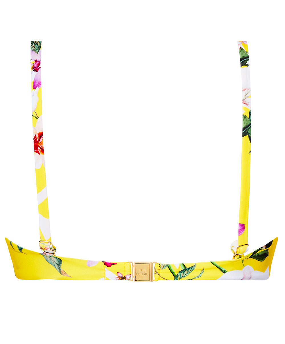 Haut de maillot de bain bandeau brassière Lise Charmel bain Jardin Délice soleil jaune ABB5078-SD