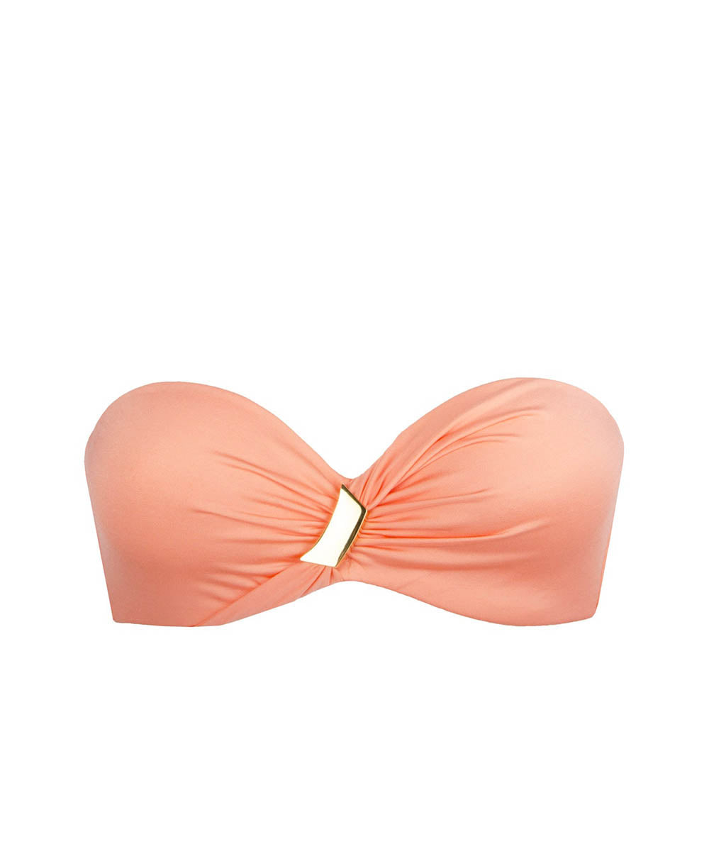 Haut de maillot de bain bandeau brassière Lise Charmel bain Déesse lagon Pêche ABB5039-PL