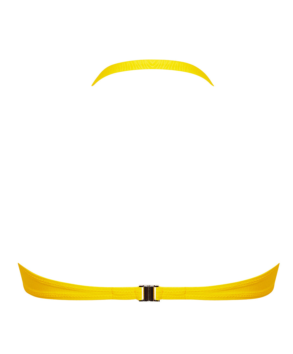 Haut de maillot de bain bandeau coque La Muse des Vagues jaune Antigel Bain EBB7126-JA 100