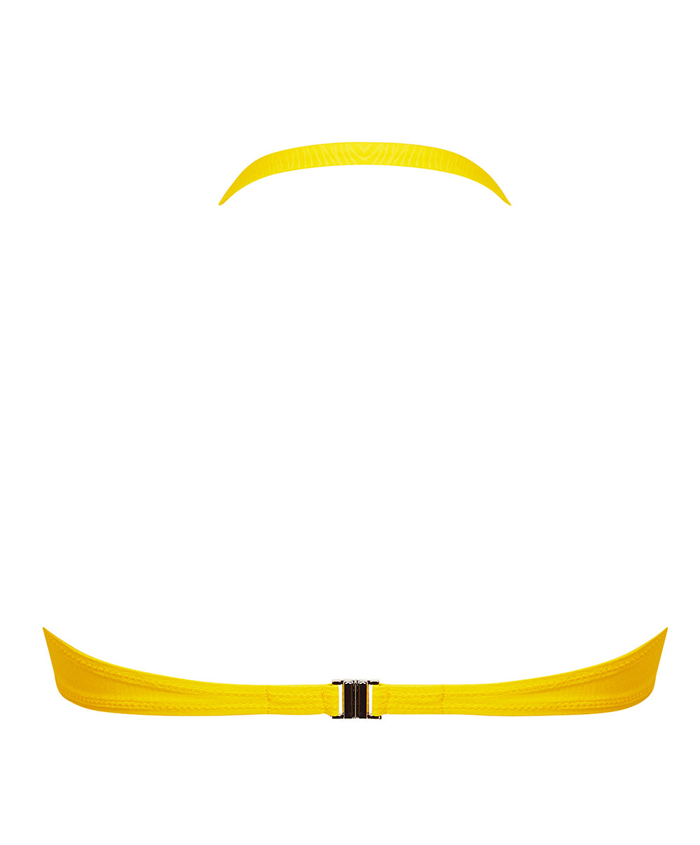 Haut de maillot de bain bandeau coque La Muse des Vagues jaune Antigel Bain EBB7126-JA 100