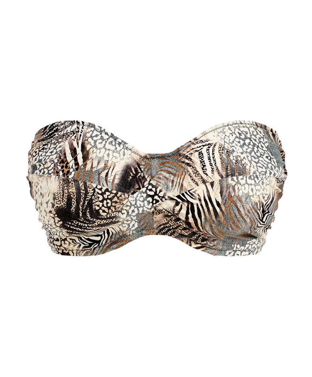 Haut de maillot de bain bandeau grande taille avec armatures Fantasie swim Seraya Sands monochrome FS503709-MOM