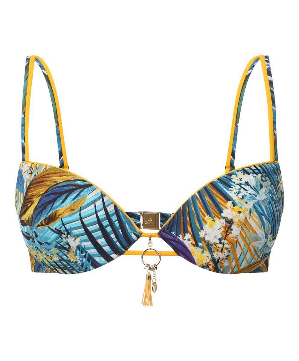 Soutien-gorge de bain coque effet push Lise Charmel bain Evasion Jungle aqua ABB8556-JA