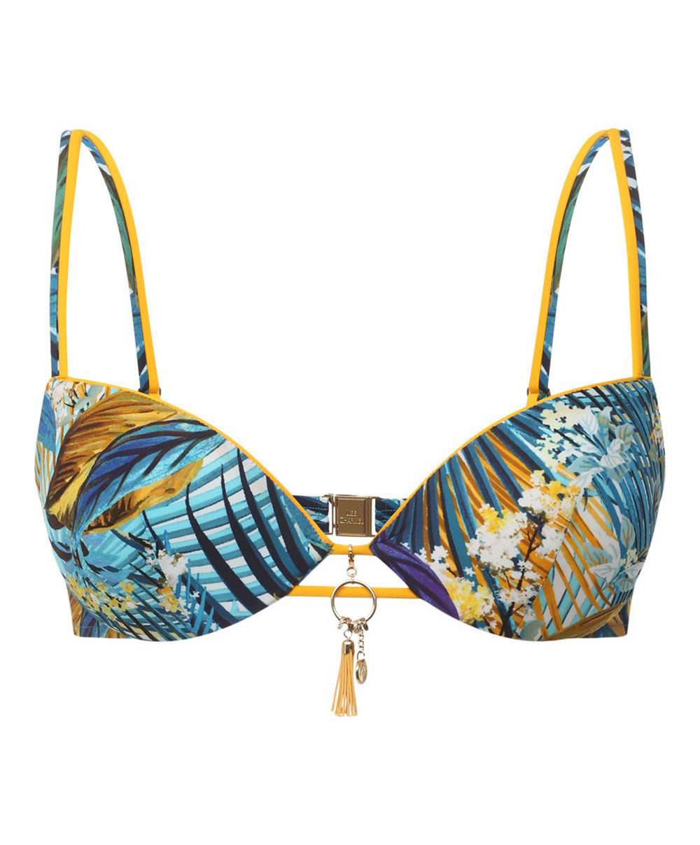 Soutien-gorge de bain coque effet push Lise Charmel bain Evasion Jungle aqua ABB8556-JA