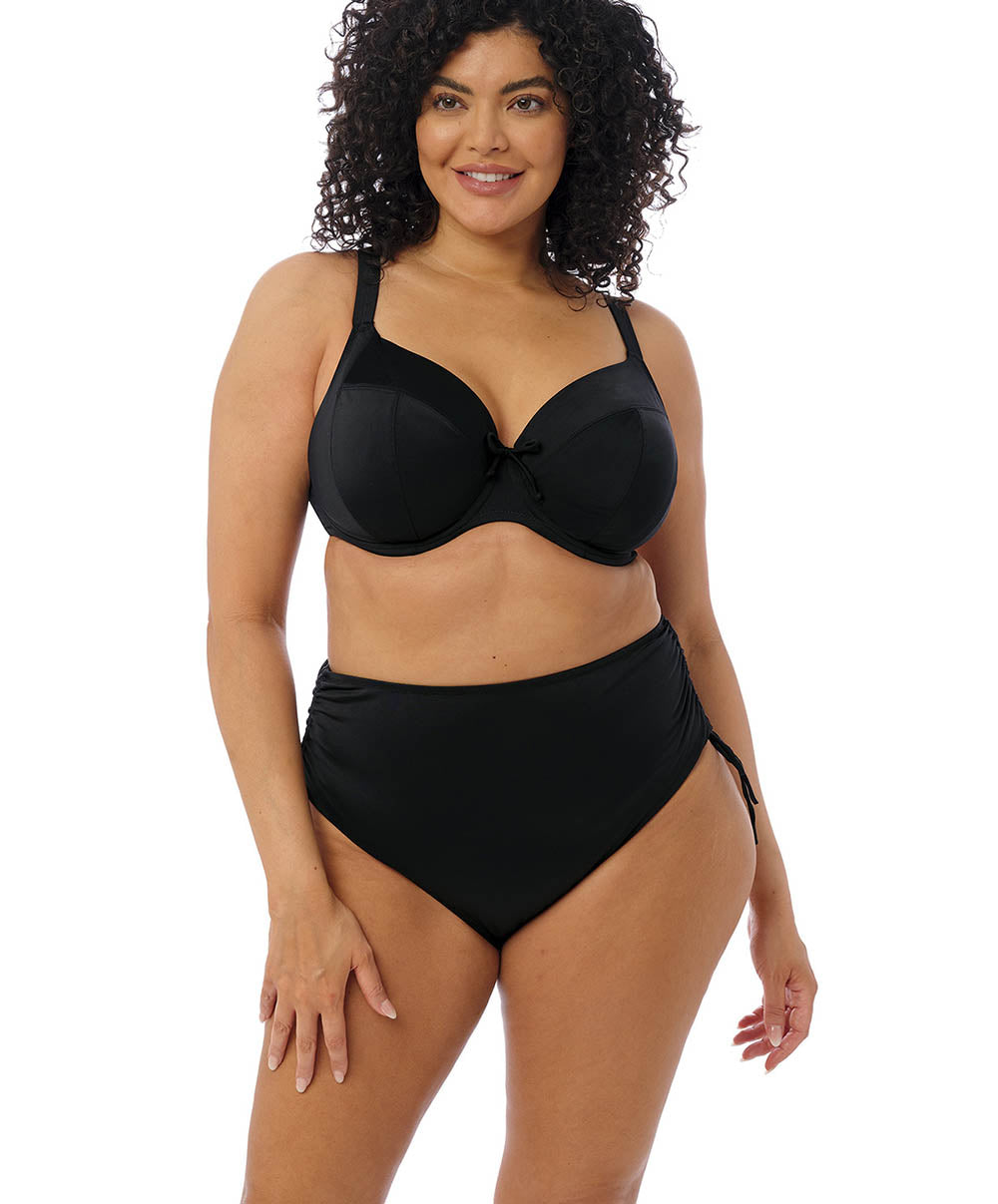 Haut de maillot de bain plunge grande taille Elomi swim Plain sailing Black ES7284-BLK