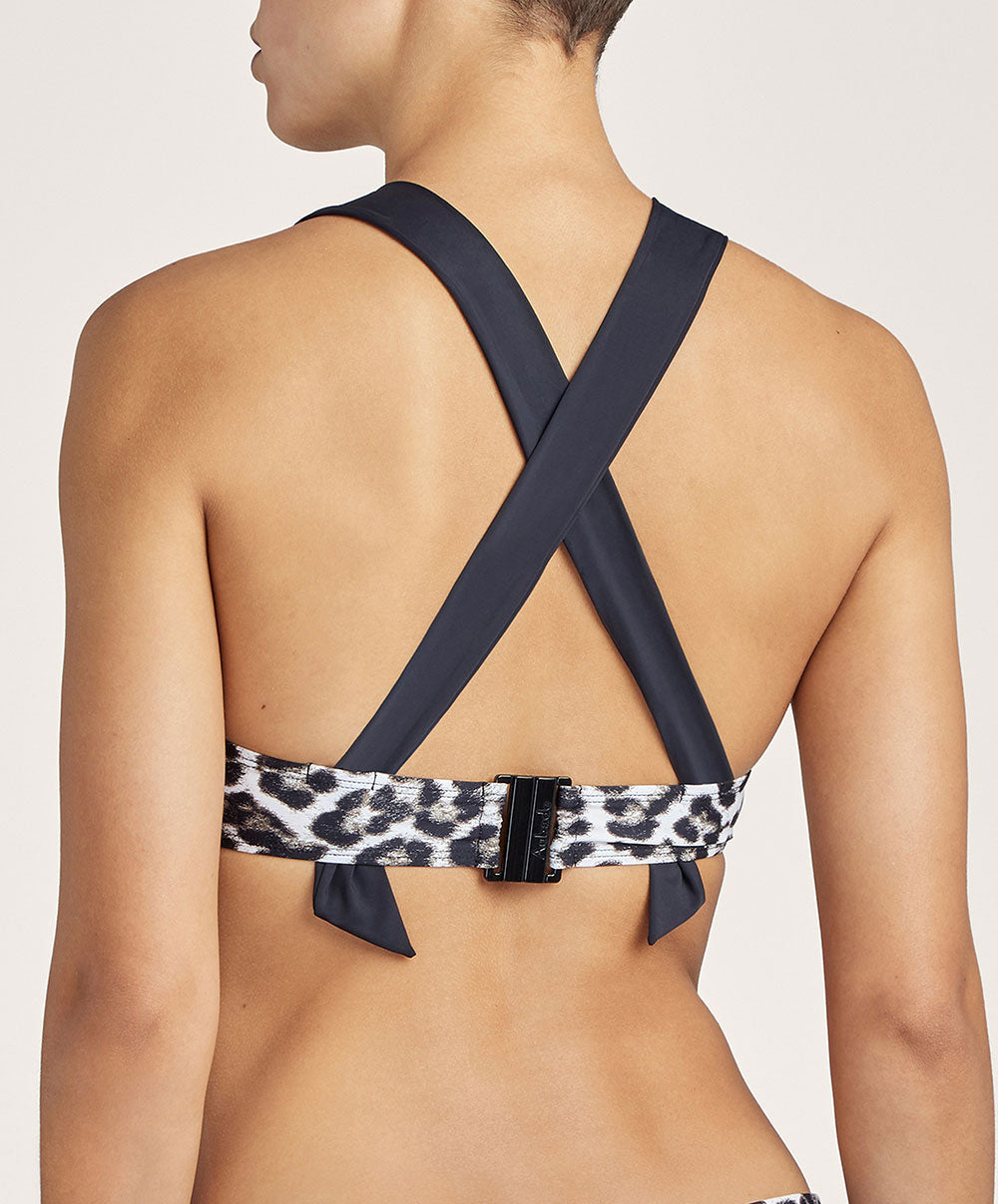 Haut de maillot de bain push-up plunge Aubade Bain Peau Sauvage panthère TV08-PANT