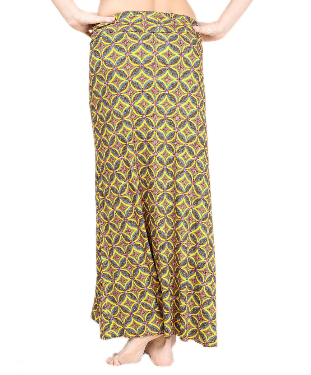 Jupe longue d'été La Muse Africa jaune Antigel Bain ESB5256-JA