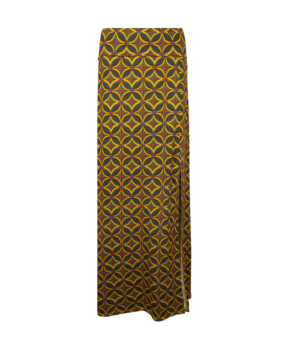 Jupe longue d'été La Muse Africa jaune Antigel Bain ESB5256-JA