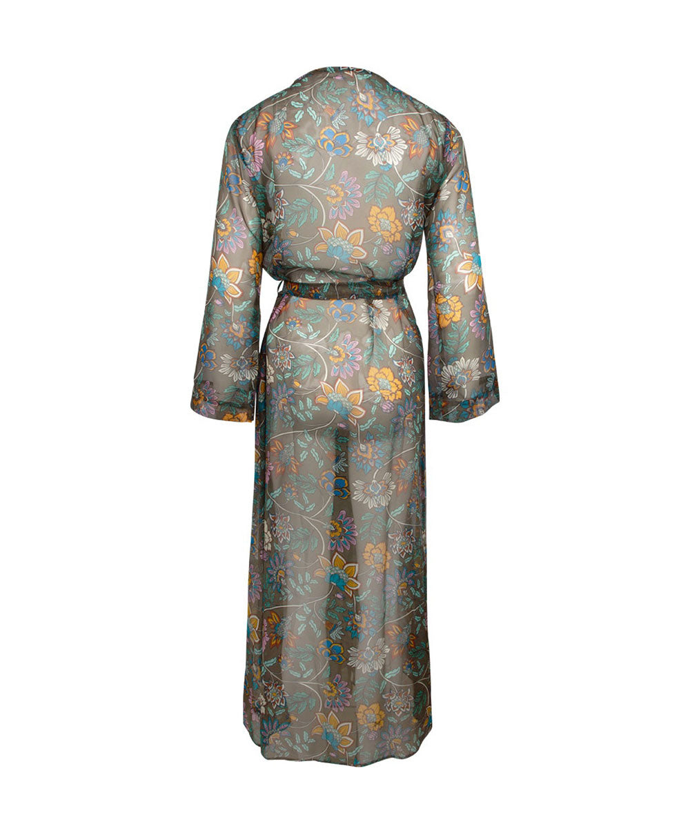 Kimono long d'été Lise Charmel bain Fleur Persane bronze ASB2967-BP