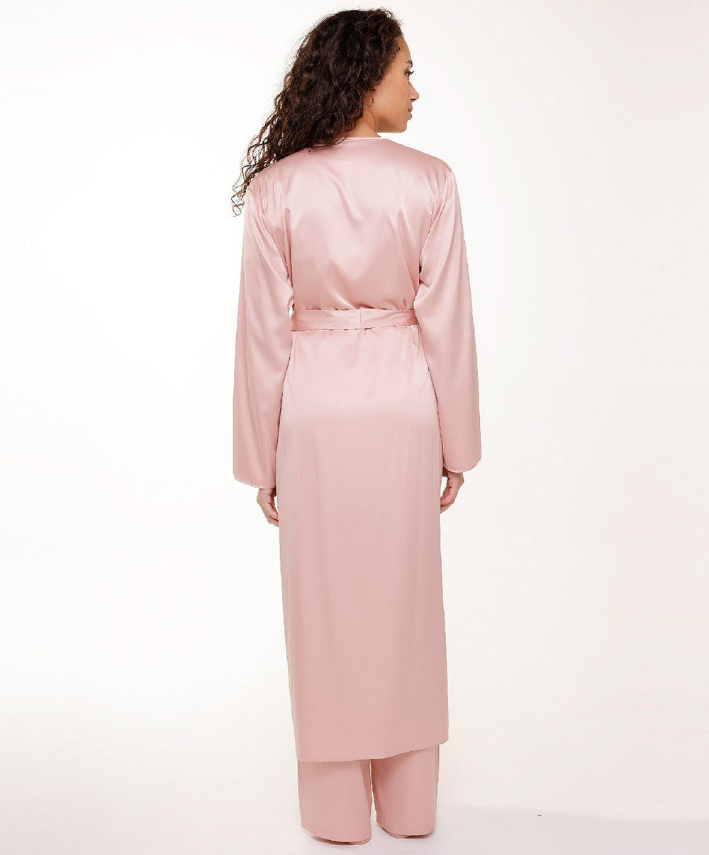 Kimono long satiné "Rose Smoke" Lingadore 7623-298-ROSM