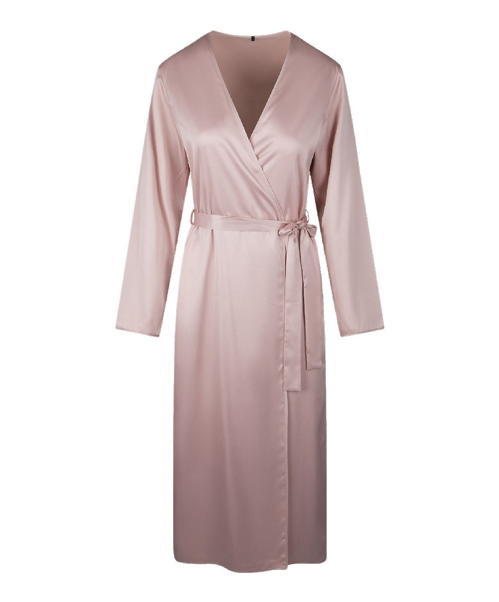 Kimono long satiné "Rose Smoke" Lingadore 7623-298-ROSM
