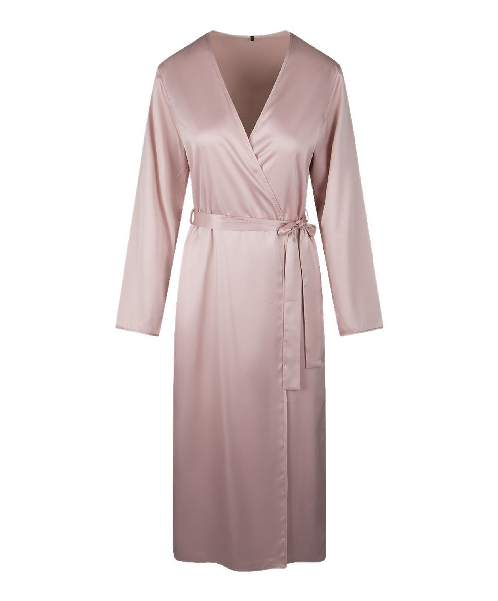 Kimono long satiné "Rose Smoke" Lingadore 7623-298-ROSM