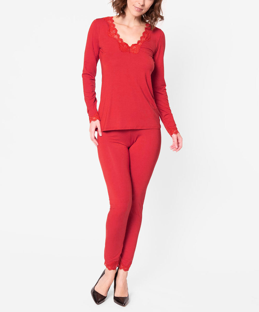 Leggings Antigel de Lise Charmel Simply Perfect rouge capucine ENA0906-RC