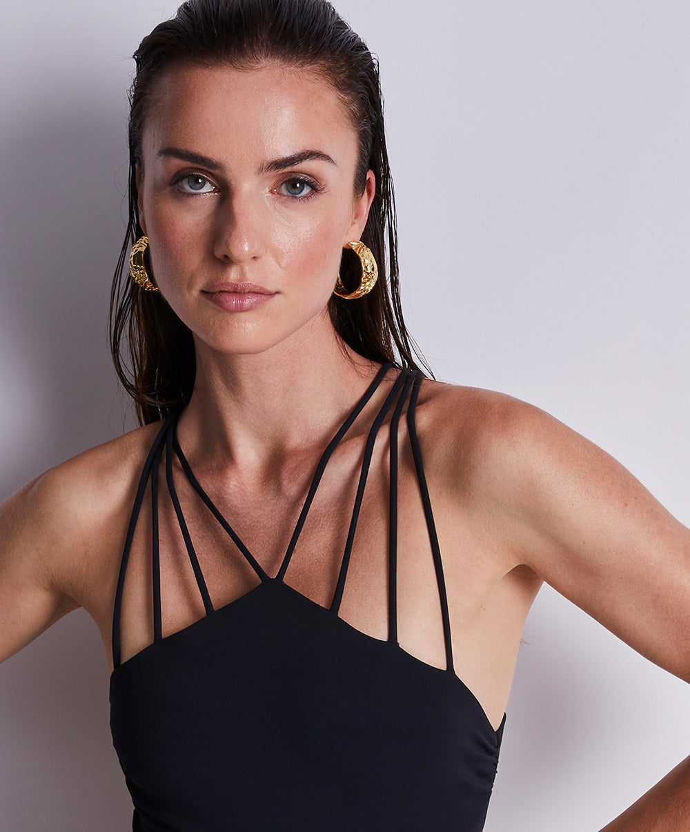 Maillot de bain 1 pièce sexy sans armatures Aubade Bain Secret Laguna noir 2T67-NOIR