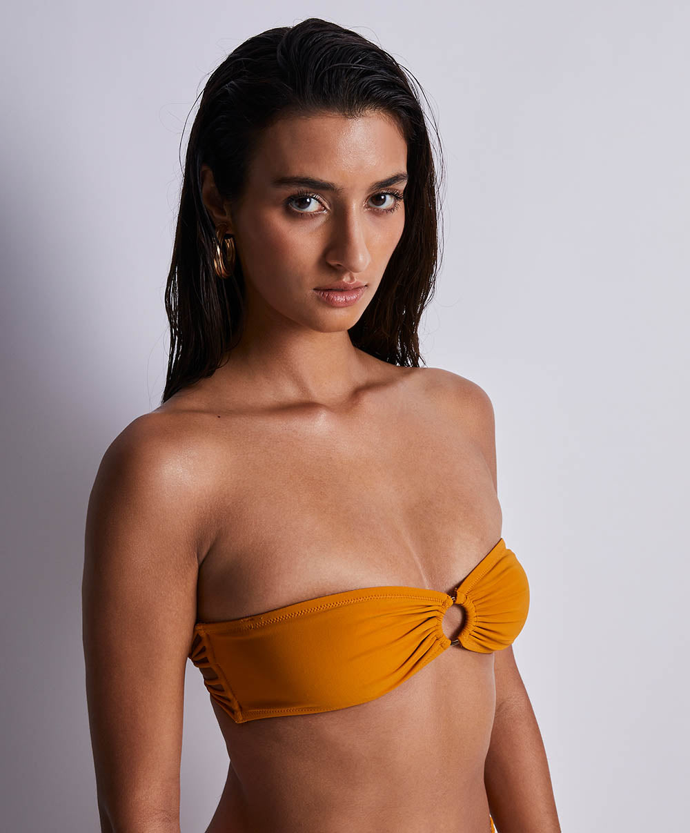 Haut de maillot bandeau coque amovible Gipsy muse Saffron Aubade Bain 2P06-O-SAFF