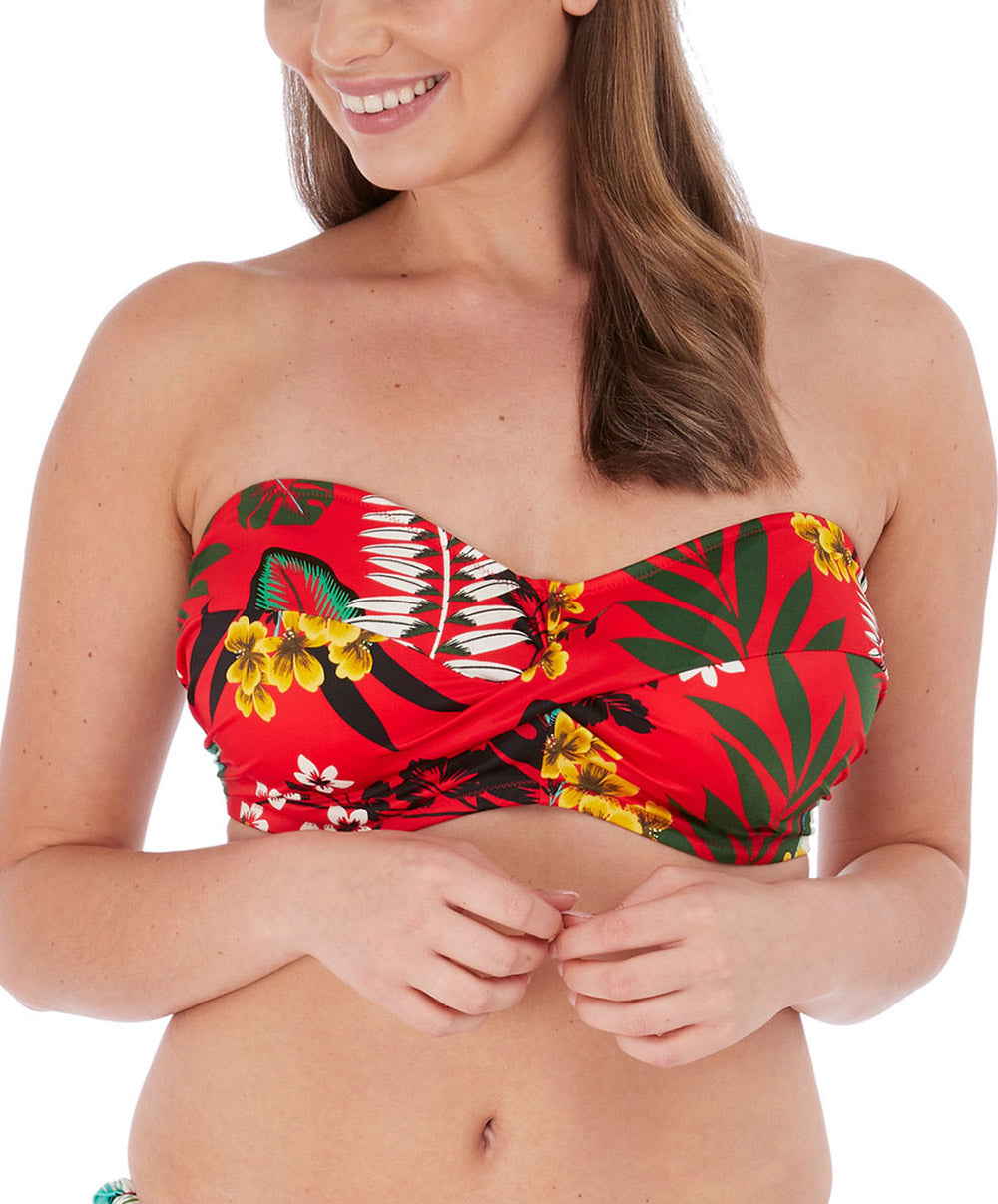 Maillot de bain bandeau armatures grande taille twist Fantasie swim Vilamoura lollipop FS6562-LOP