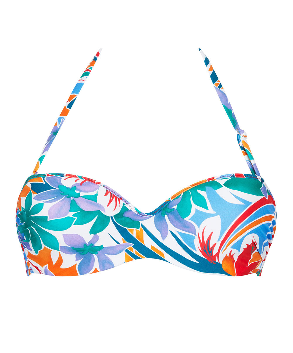 Maillot de bain bandeau coque La Flaneuse papiers découpés multicolore Antigel Bain EBB7167-PD