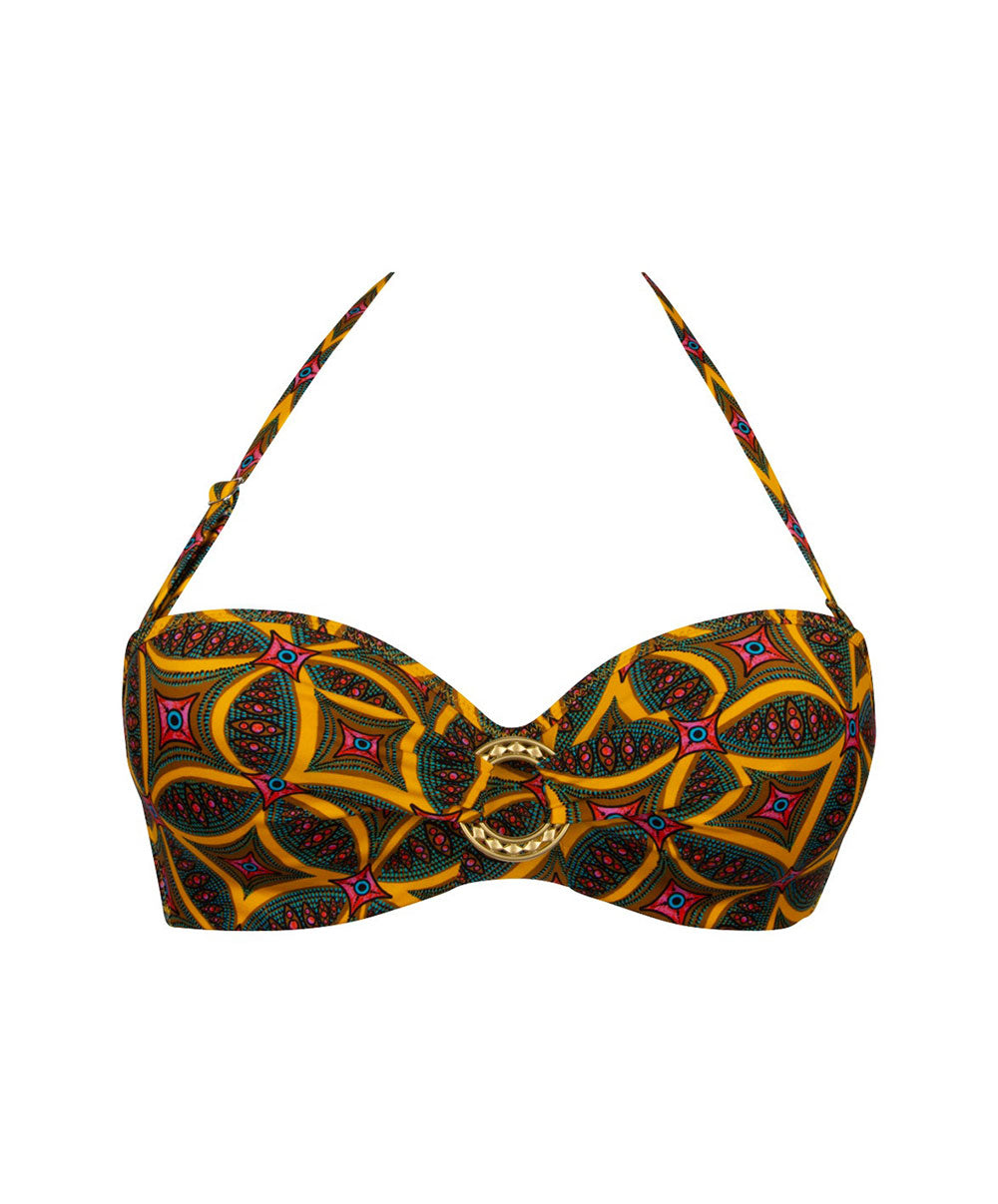 Maillot de bain bandeau coque La Muse Africa jaune Antigel Bain EBB7156-JA