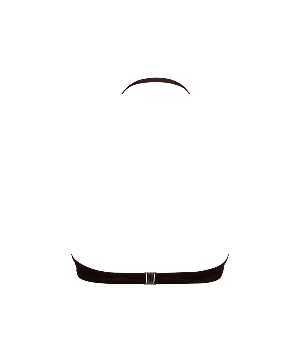 Maillot de bain bandeau coque Antigel Bain La Starlette star marron EBB7105-SM