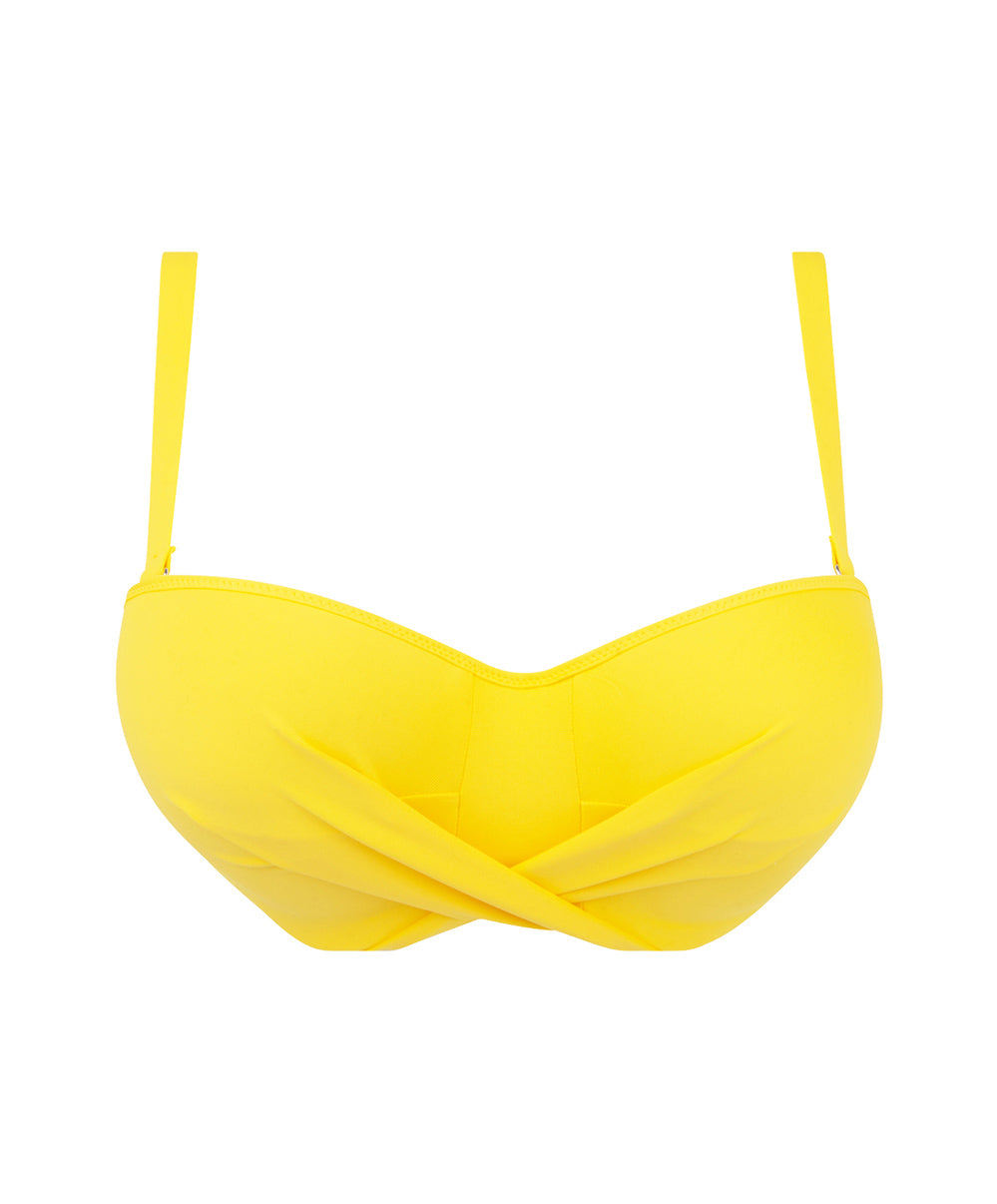 Maillot de bain bandeau grande taille La Chiquissima jaune Antigel Bain FBB7114-MS