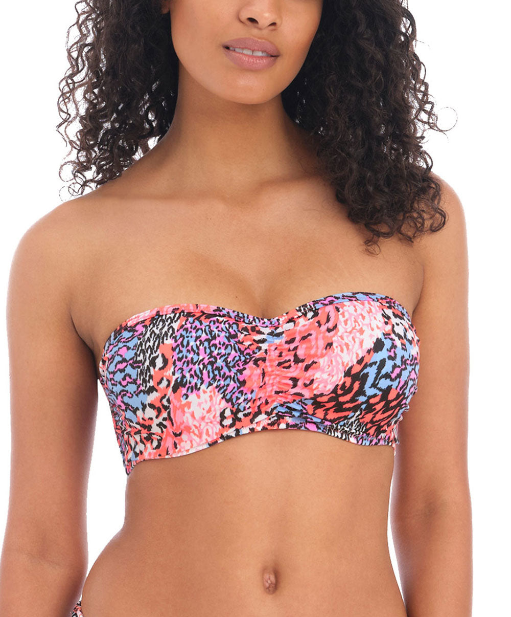 Maillot de bain bandeau paddé armatures multipositions Serengeti Haze multicolore Freya swim AS201810-MUI