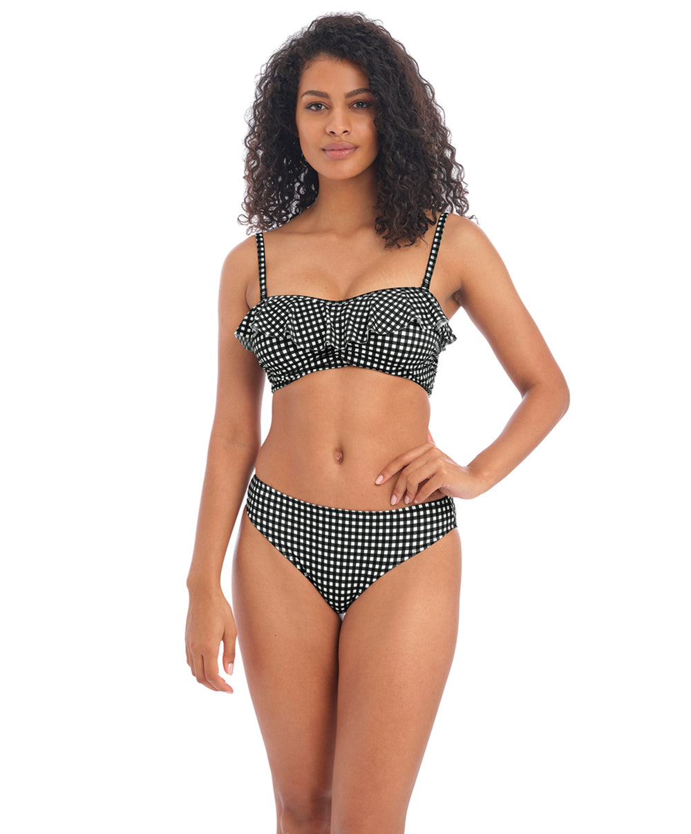 Maillot de bain bandeau paddé armatures multipositions Check In monochrome Freya swim AS201910-MOM
