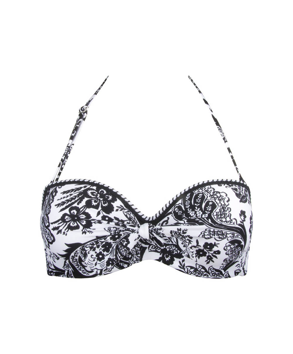 Maillot de bain bandeau tour de cou La bandana Blanc Antigel Bain EBB7194-BB