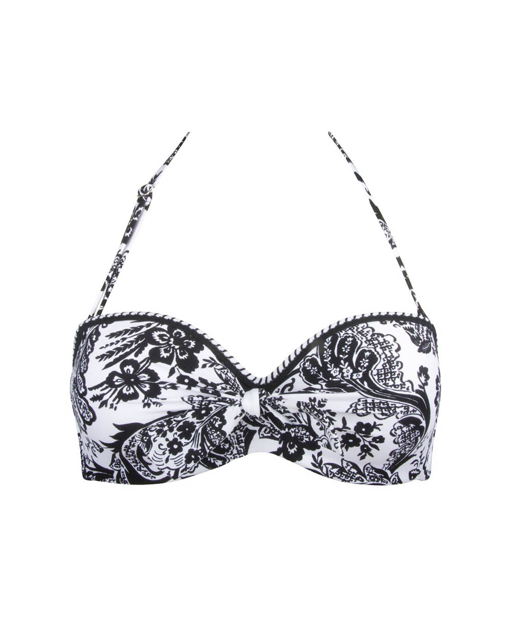 Maillot de bain bandeau tour de cou La bandana Blanc Antigel Bain EBB7194-BB