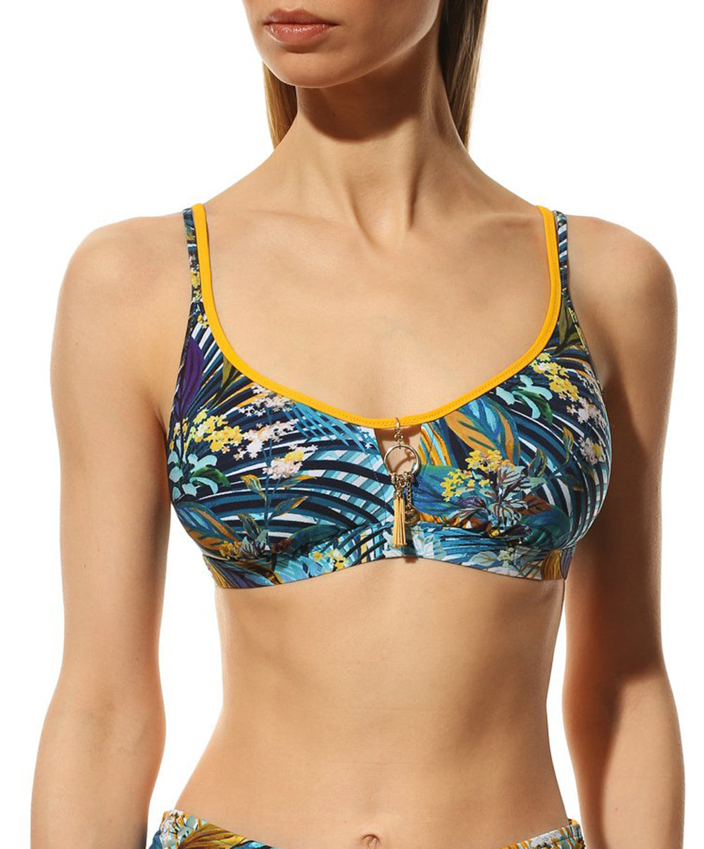 Maillot de bain brassière sans armatures Lise Charmel bain Evasion Jungle aqua ABB2156-JA
