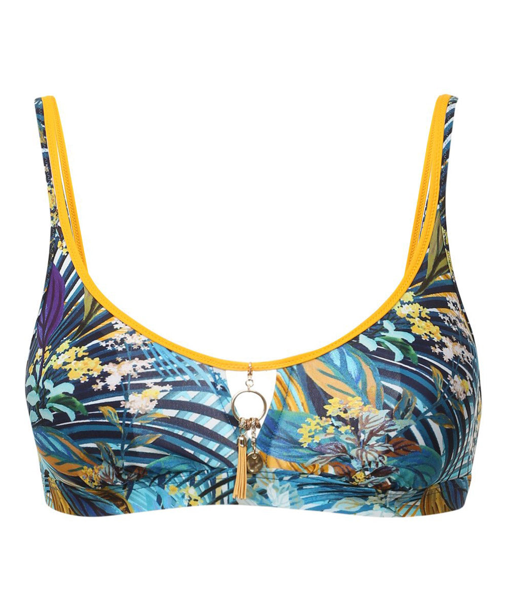 Maillot de bain brassière sans armatures Lise Charmel bain Evasion Jungle aqua ABB2156-JA