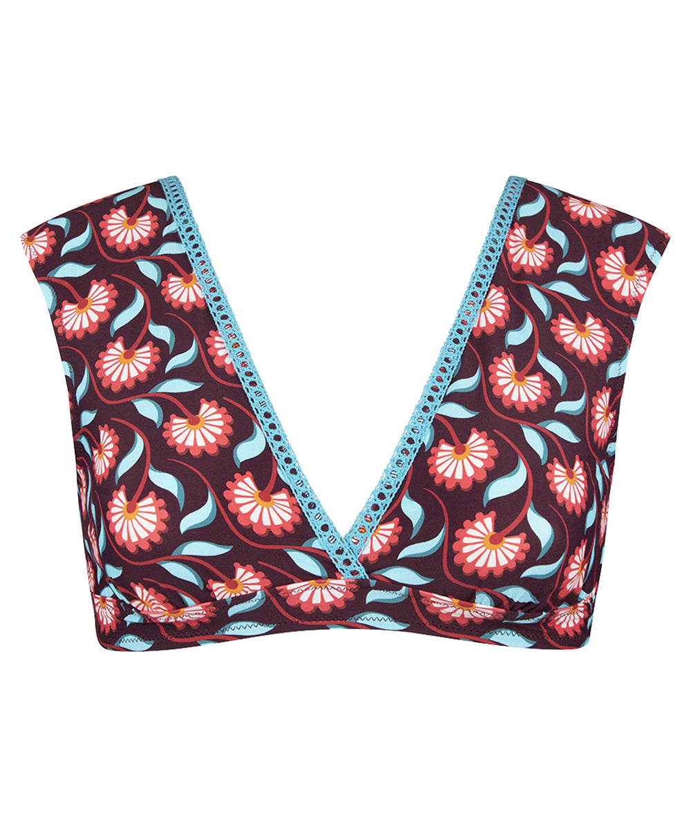 Haut de maillot de bain brassière souple sans armatures La Muse Bohème prune Antigel Bain EBB5536-PB 10