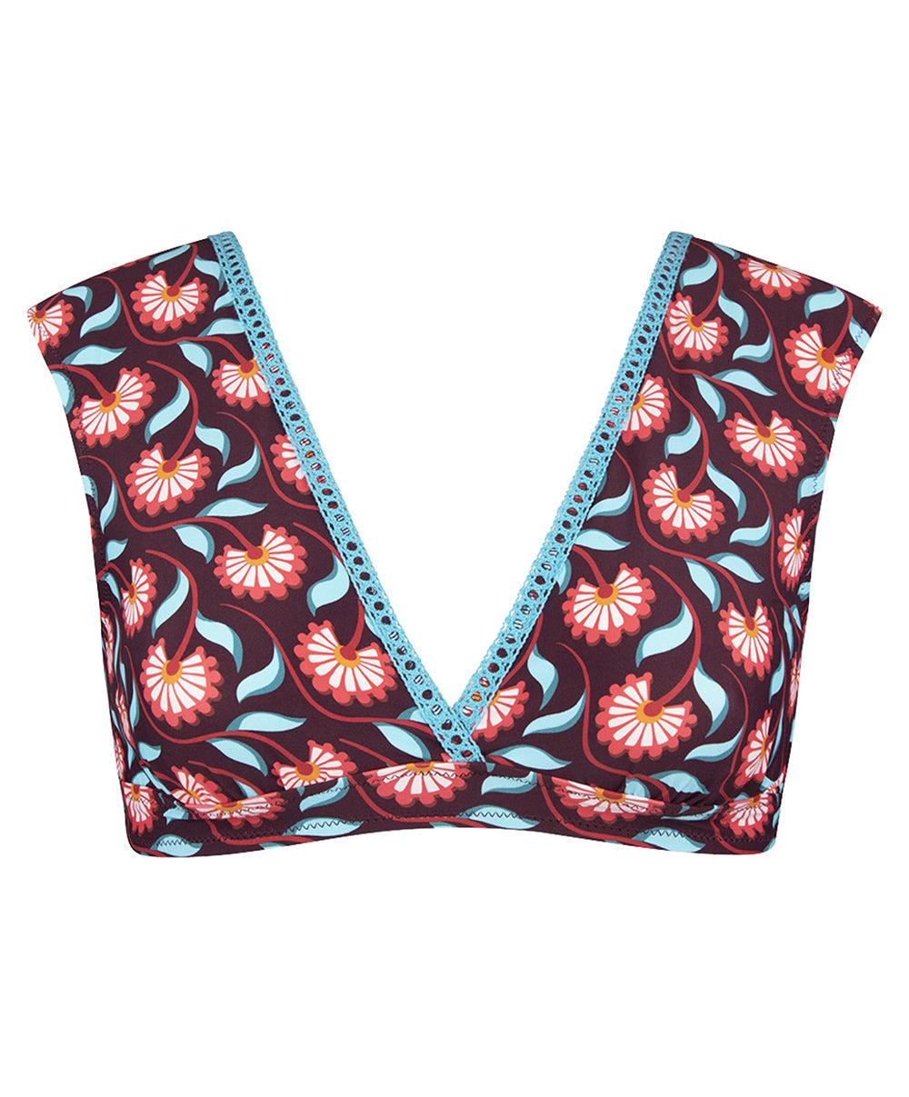 Haut de maillot de bain brassière souple sans armatures La Muse Bohème prune Antigel Bain EBB5536-PB 10