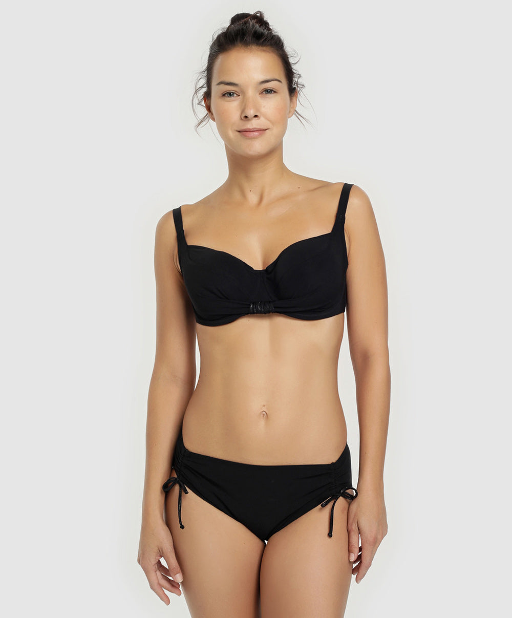 Soutien-gorge de bain corbeille bonnet profond La Smart Chérie noir jet set Antigel Bain FBA3519-NJ face