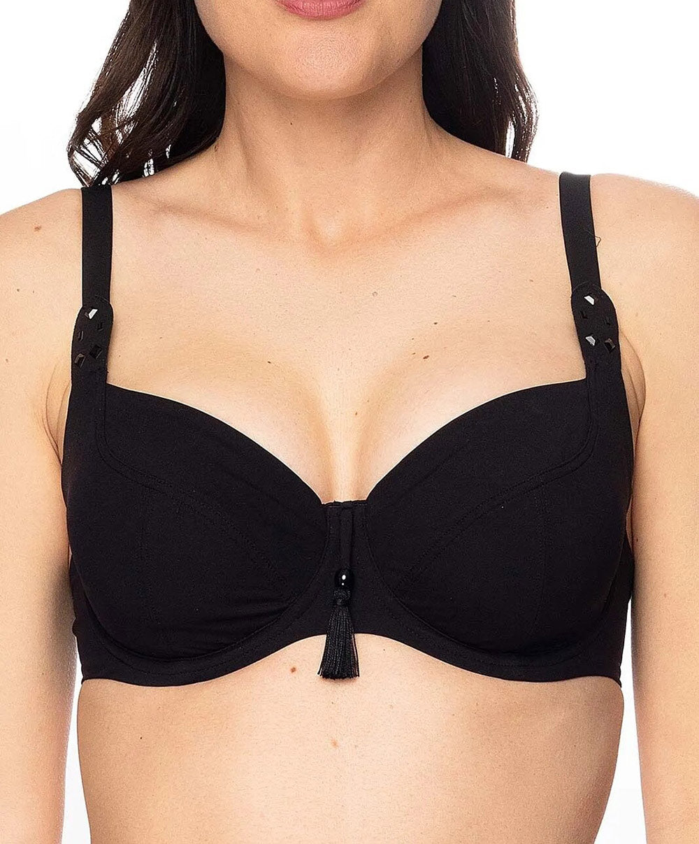 Maillot de bain corbeille bonnets profonds Lise Charmel bain Elegance croisière Noir ABB3547-NO