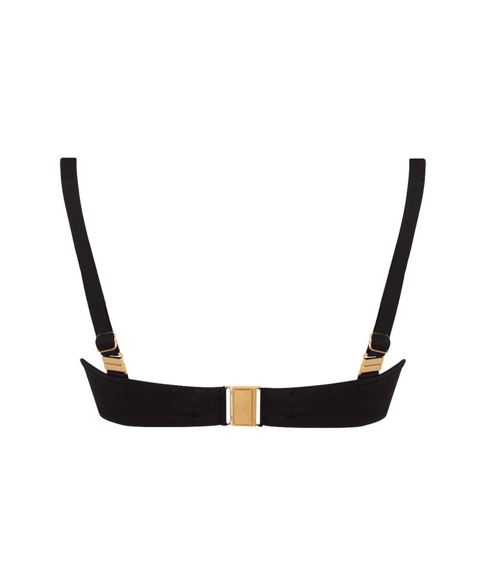 Haut de maillot de bain corbeille grande taille Lise Charmel bain Sublime Drapé noir ABB3550-NO